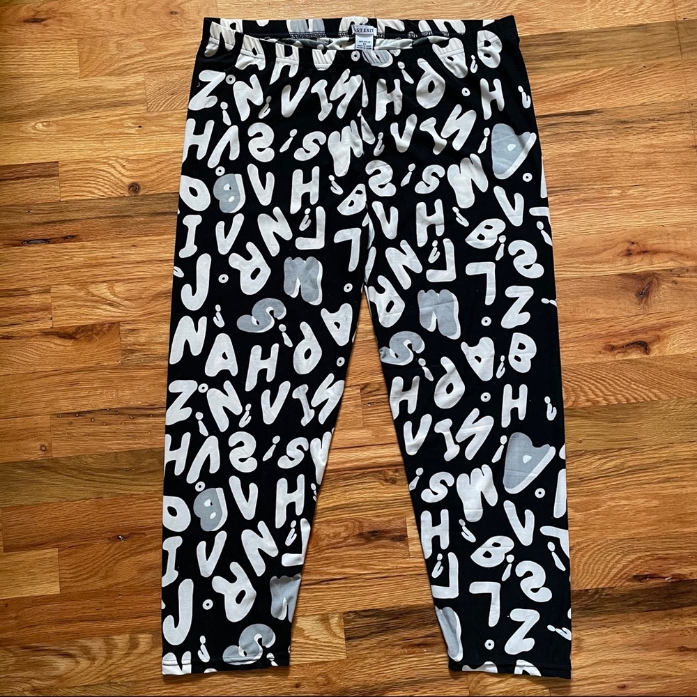 NWOT alphabet printed elastic lounge pants sz 3X